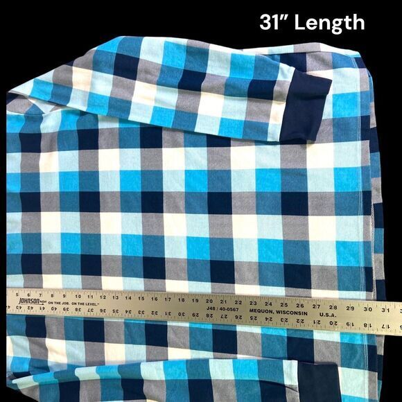 Sleepwear Pajama Top Shirt Men Blue Plaid Pullover Long Sleeve Size 2XL NWT - Picture 10 of 10